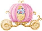Cinderella's Coach Balloon, Pink Carriage with Gold Wheels