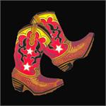 A pair of cowboy boot balloons