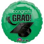 Green Graduation Mylar Balloon