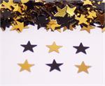 Gold and Black Star Confetti, Metallic Star Shaped Confetti