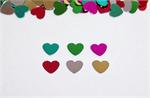 Metallic Multi Color Heart Confetti