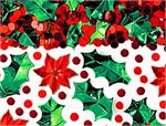 Metallic Holly and Poinsettia Confetti