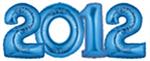 Large Blue Number 2012 Balloon