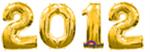 Large Gold Number 2012 Balloons