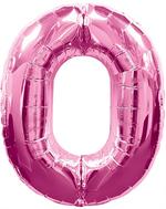 Large Pink Number 0 Balloons
