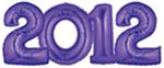 Large Purple Number 2012 Balloons