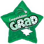 Green Star Graduation Balloon