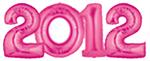 Large Magenta Number 2012 Balloons