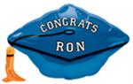 Blue Graduation Balloon, Add a Name