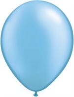 Pearl Azure Blue Latex Balloons, 100 Count