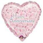 Pink Roses Anniversary Balloon