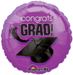 Purple Graduation Balloon, Mylar
