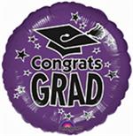Purple Graduation Mylar Balloon