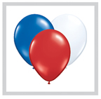 Red, White and Blue Latex Balloons, 11