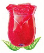 Rosebud Mylar Balloon
