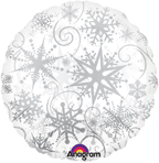 Silver Snowflake Balloons