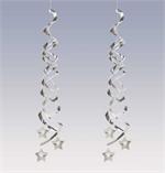 Deluxe Silver Star Danglers, Set of 2