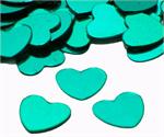 Metallic Teal Heart Confetti