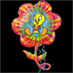 Tie Dye Tweety Bird Flower Balloon