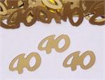 Gold number 40 confetti