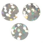 Prismatic Round Silver Confetti, 1/4