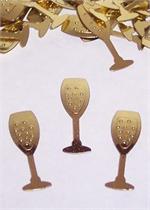 Champagne Glass Confetti, Gold