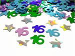 Pastel Number 16 Confetti