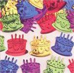Birthday Cake Confetti, multi colored metallic