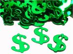 Money Confetti, Green Dollar Signs