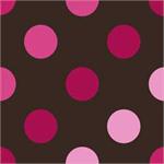 Pink and Chocolate Brown Polka Dot Cocktail Napkins