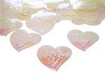 Iridescent Heart Confetti with filigree embossing