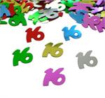 Multi Colored Number 16 Confetti