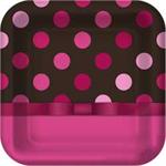 Polka Dot Paper Plates, Dinner Size