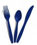 Navy Blue Plastic Knives