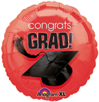 Red Graduation Balloon