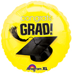 Yellow Graduation Balloon