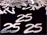 Silver Number 25 Confetti