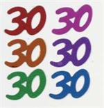 Multi Colored Number 30 Confetti