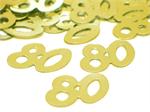 Gold Number 80 Confetti