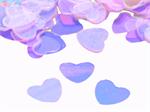  Iridescent Heart Confetti, Iridescent 1/4" Plastic Heart Confetti. Z8521