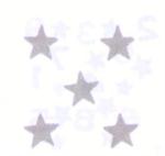 Silver Star Confetti, 3/16