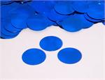 Large Round Metallic Blue Confetti