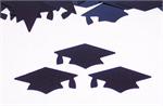 Navy Blue Graduation Confetti Shaped like Graduation Caps